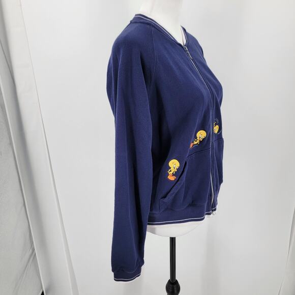 Vintage Tweety Bird Jacket Womens Medium Warner Bros Studio Store Cartoon 90s - Picture 4 of 15